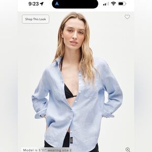 J. Crew White Linen Casual Button-Down Shirt - Lightweight /Linen